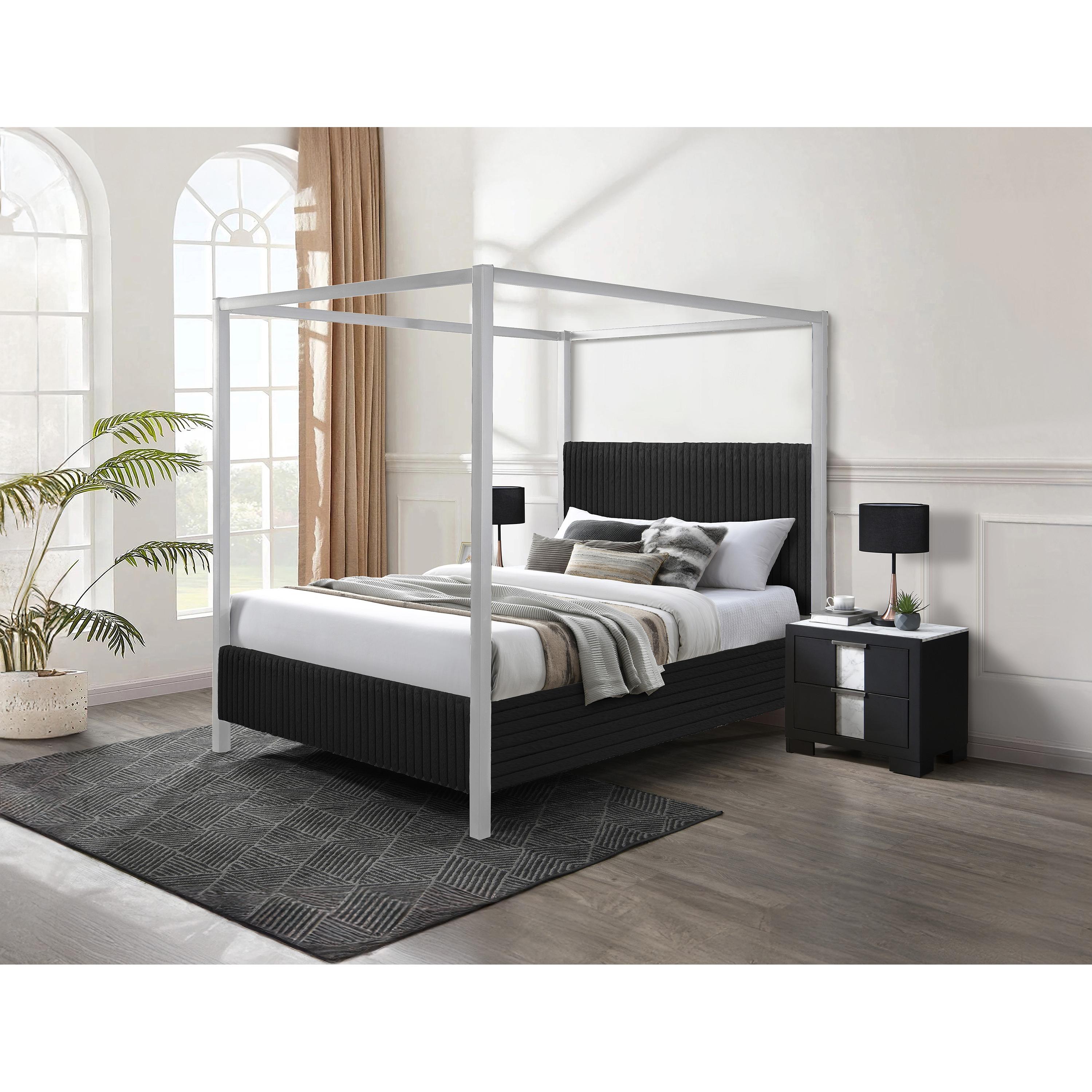 Crown Mark Cora 5262BK-K King Canopy Bed IMAGE 1